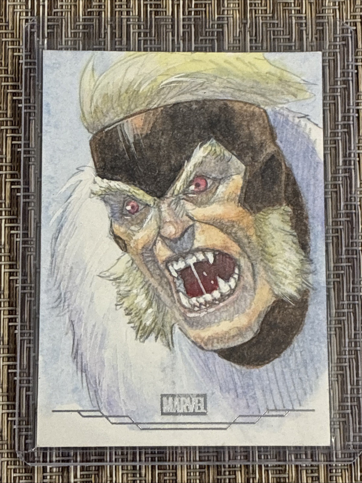 Carta da disegno 2026 Topps Chrome Marvel Sabretooth 1/1 di Ian Quirante