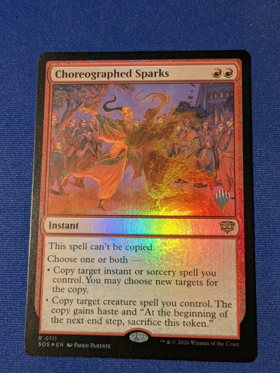 Choreograph Sparks Foil Promo Pack Secrets of Strixhaven #111p quasi nuovo MTG