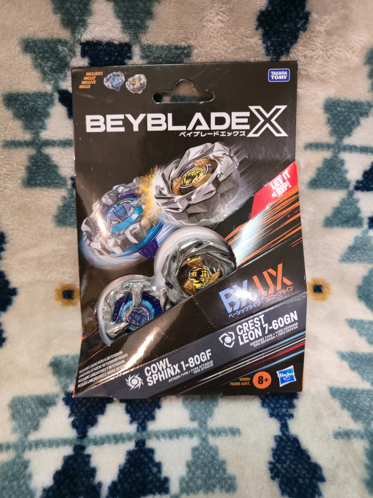 Beyblade X Cowl Sphinx 1-80GF & Crest Leon 7-60GN BX UX Dual Pack SAME Day Ship!