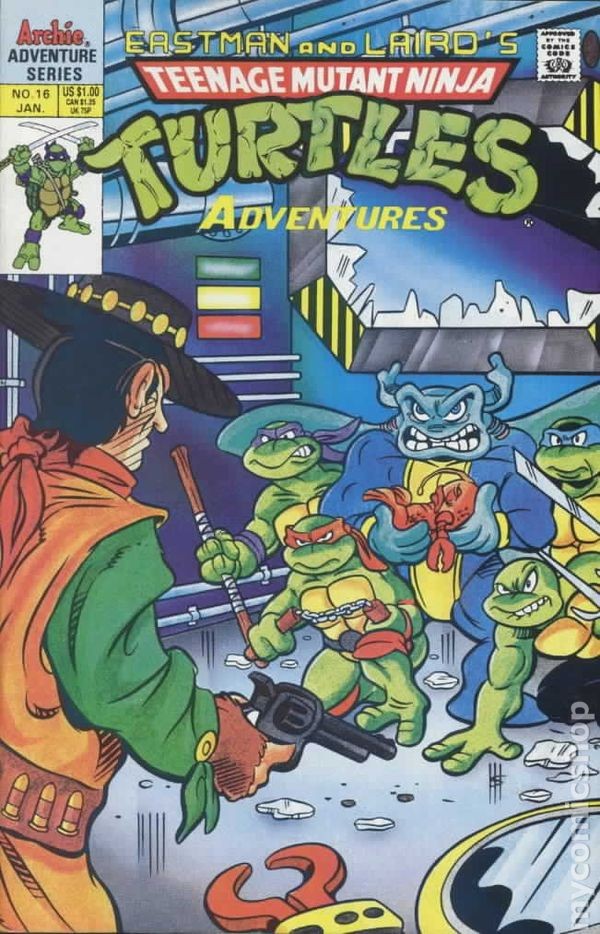 Teenage Mutant Ninja Turtles Adventures #16 VG- 3.5 1991 immagine stock basso grado