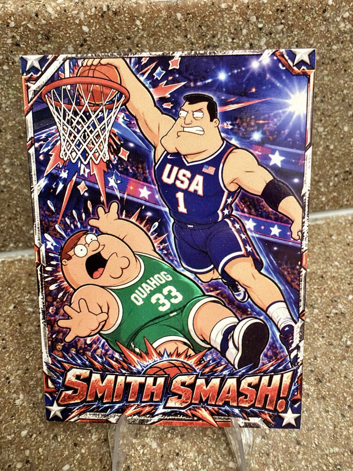 American Dad Versus Family Guy Custom Novelty Basketball Card