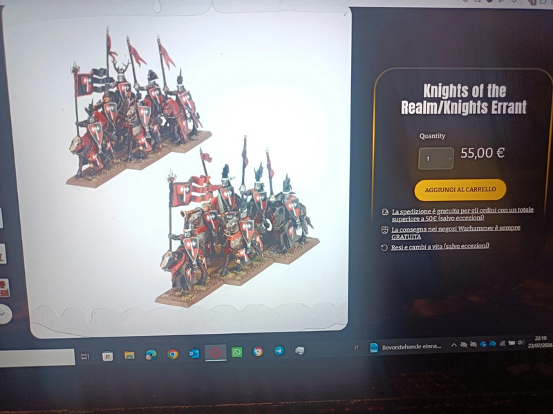 Warhammer bretonnian knight / knight of the realm