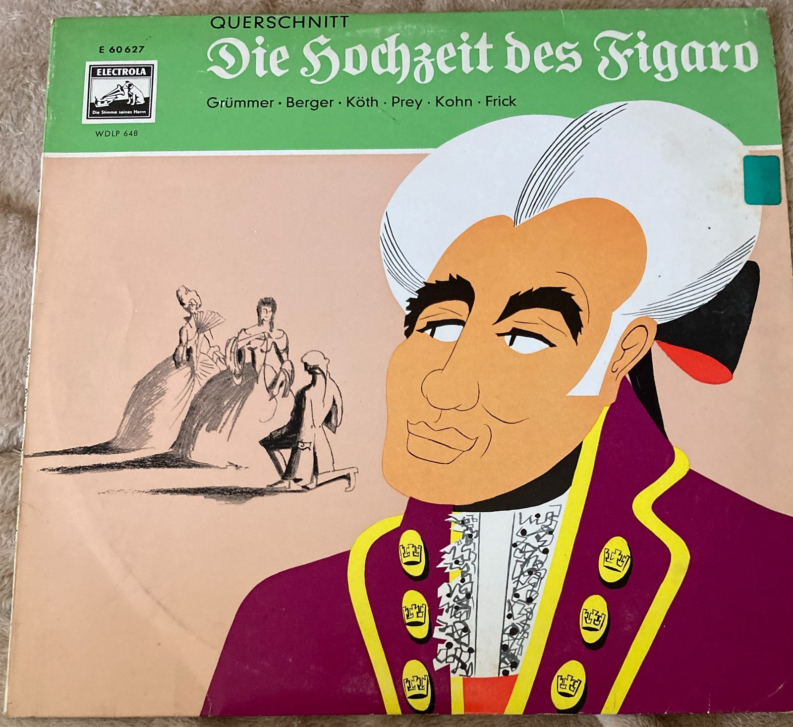 Querschnitt DIE HOCHZEIT DES FIGARO LP Electrola Vinile 10" 33 U/min Stereo Nera