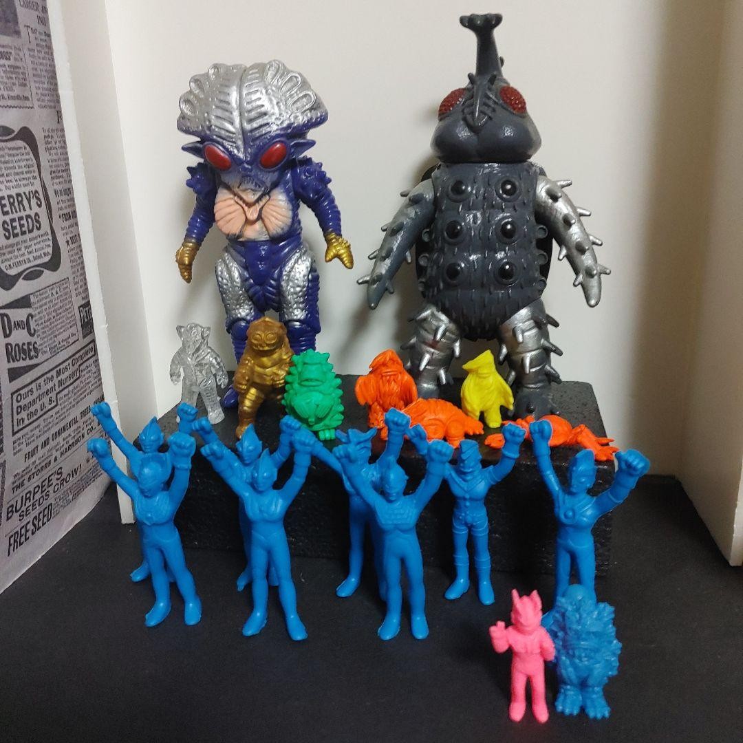 Ultraman Sofubi Soft Vinyl Eraser Figure Large Lot Bandai Popy Japan