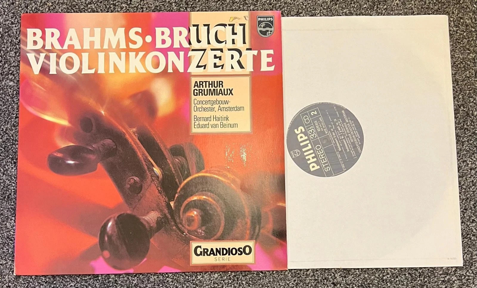 Brahms - Violin Concerto / Grumiaux / Van Beinum / Philips 6570 015 Ed2 NM