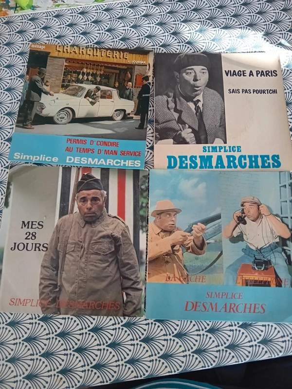 Lot vinyles 45 tours Simplice Desmarches/ Guy Lescalier