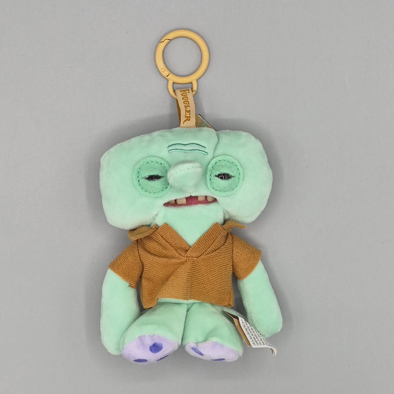 ZURU Fuggler X Spongebob Squarepants SQUIDWARD Plush Metal Keychain Keyring