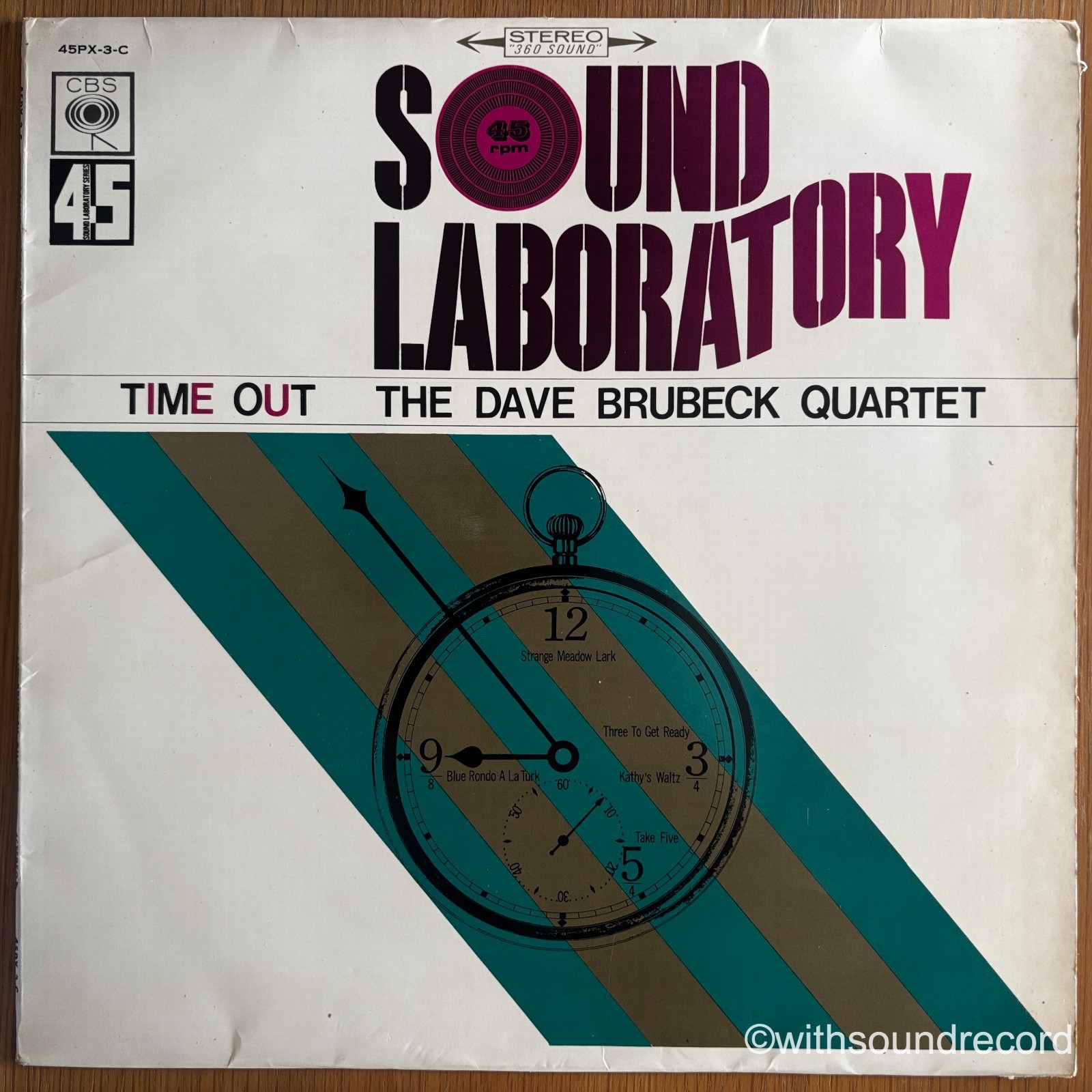 45RPM AUDIOPHILE DAVE BRUBECK QUARTET Time Out JAPAN EP vg+/ex 1967 CBS 45PX-3-C