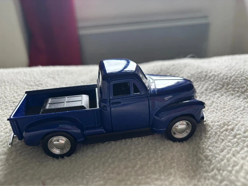 Camionnette Pick-up retro miniature bleu nuit