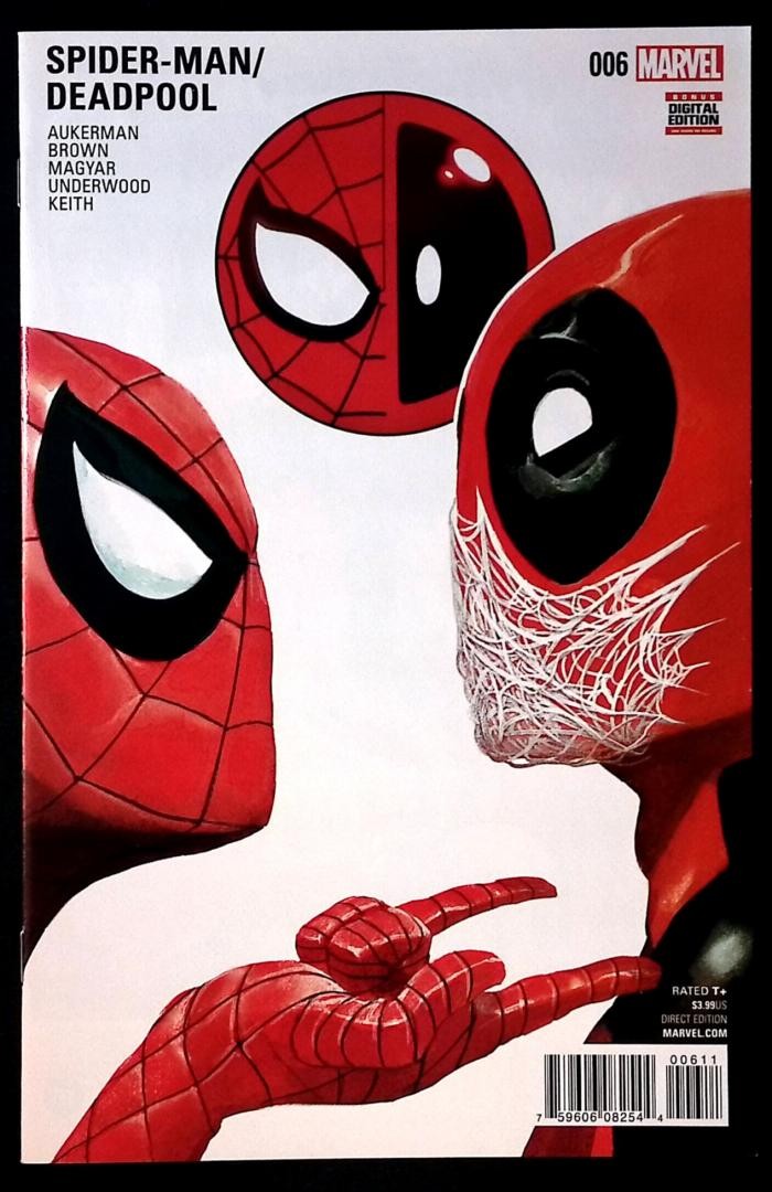 Spider-Man/Deadpool #6 Marvel 2016 copertina Mike Delmundo
