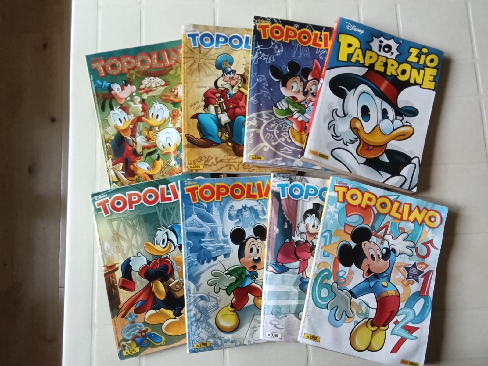 Topolino  - lotto di 8 fumetti - numerazione in descrizione