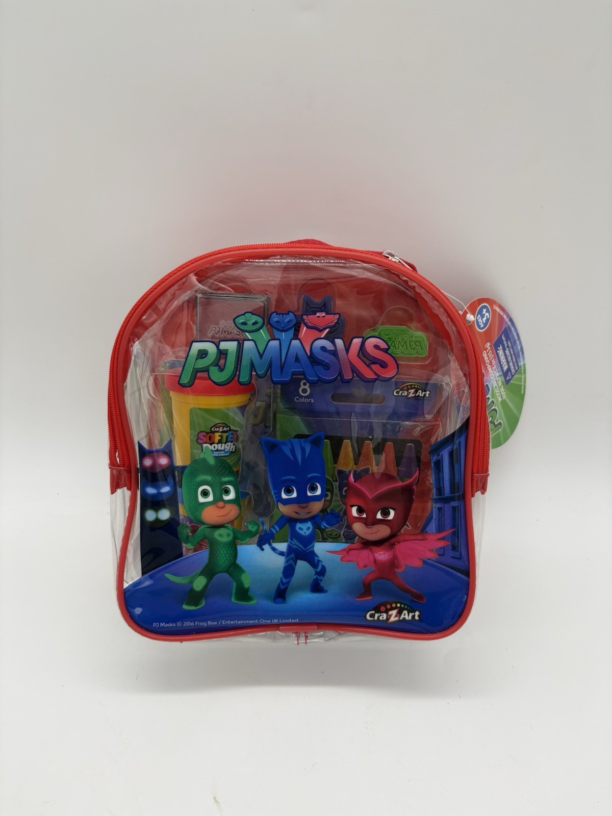 Zaino piccolo nuovo con etichette PJ Masks bambini Cra-z-art 2016 con adesivi libro pastello RARO