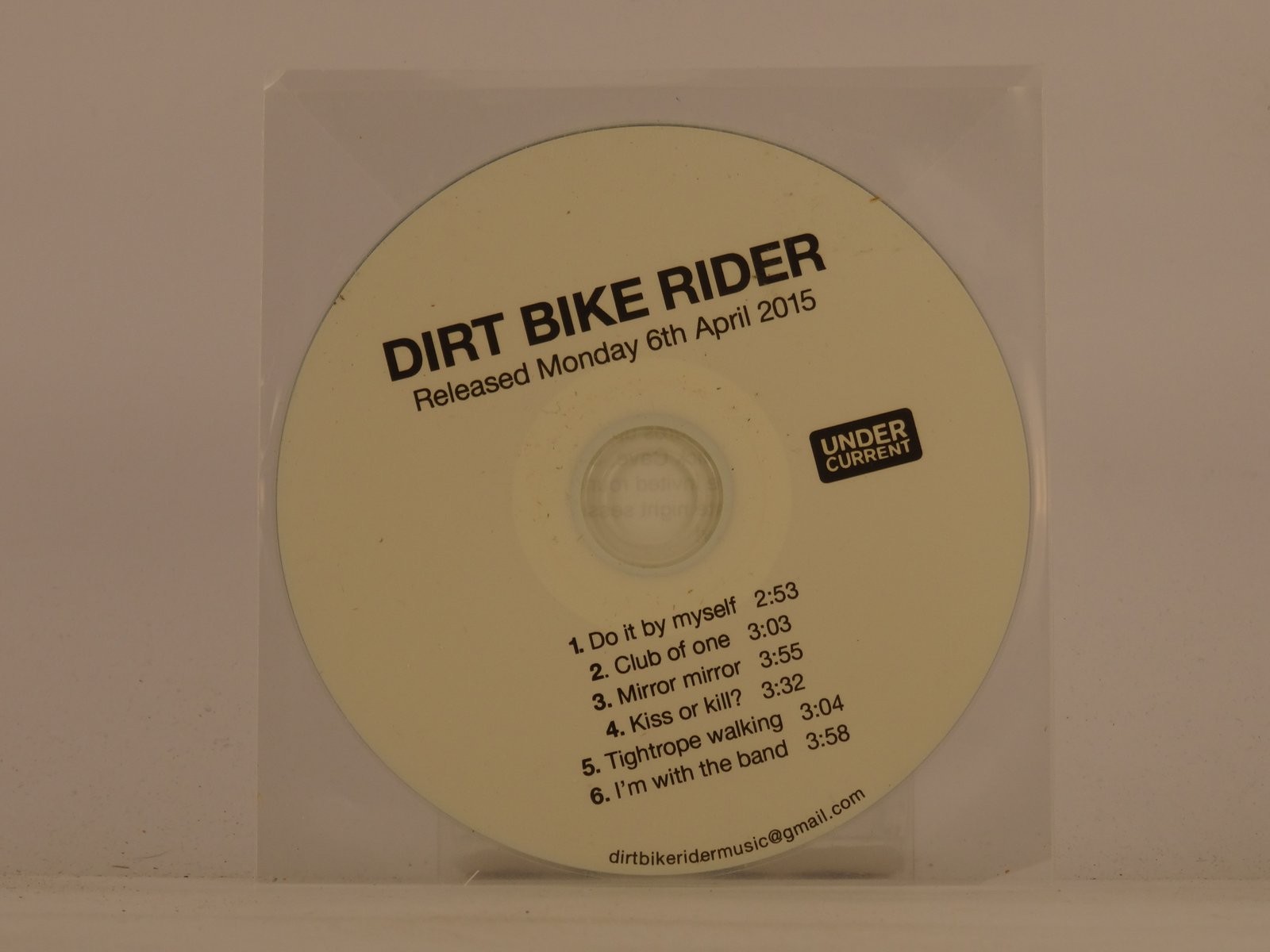 DIRT BIKE RIDER UNDER CURRENT (150) 6 Track Promo CD Album plus Plastic Sleeve 