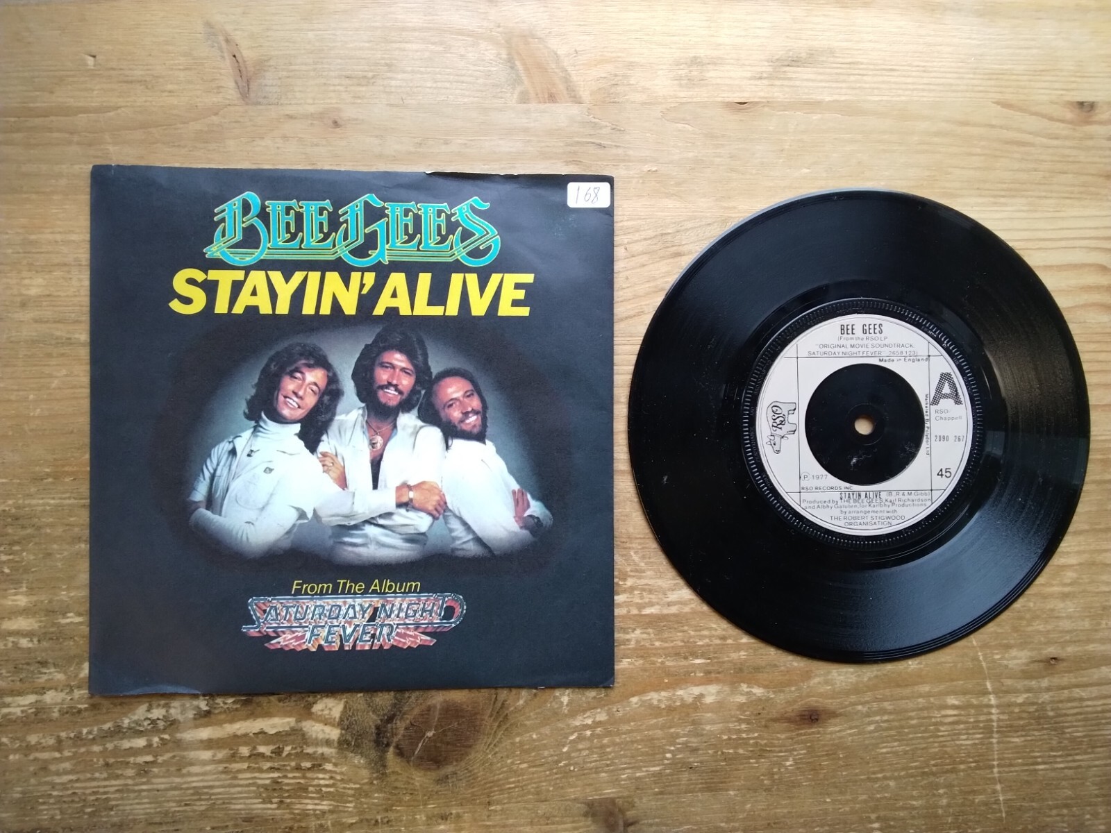 Bee Gees Stayin' Alive / If I Can't Have You EX 7" Single Vinyl Record 2090267