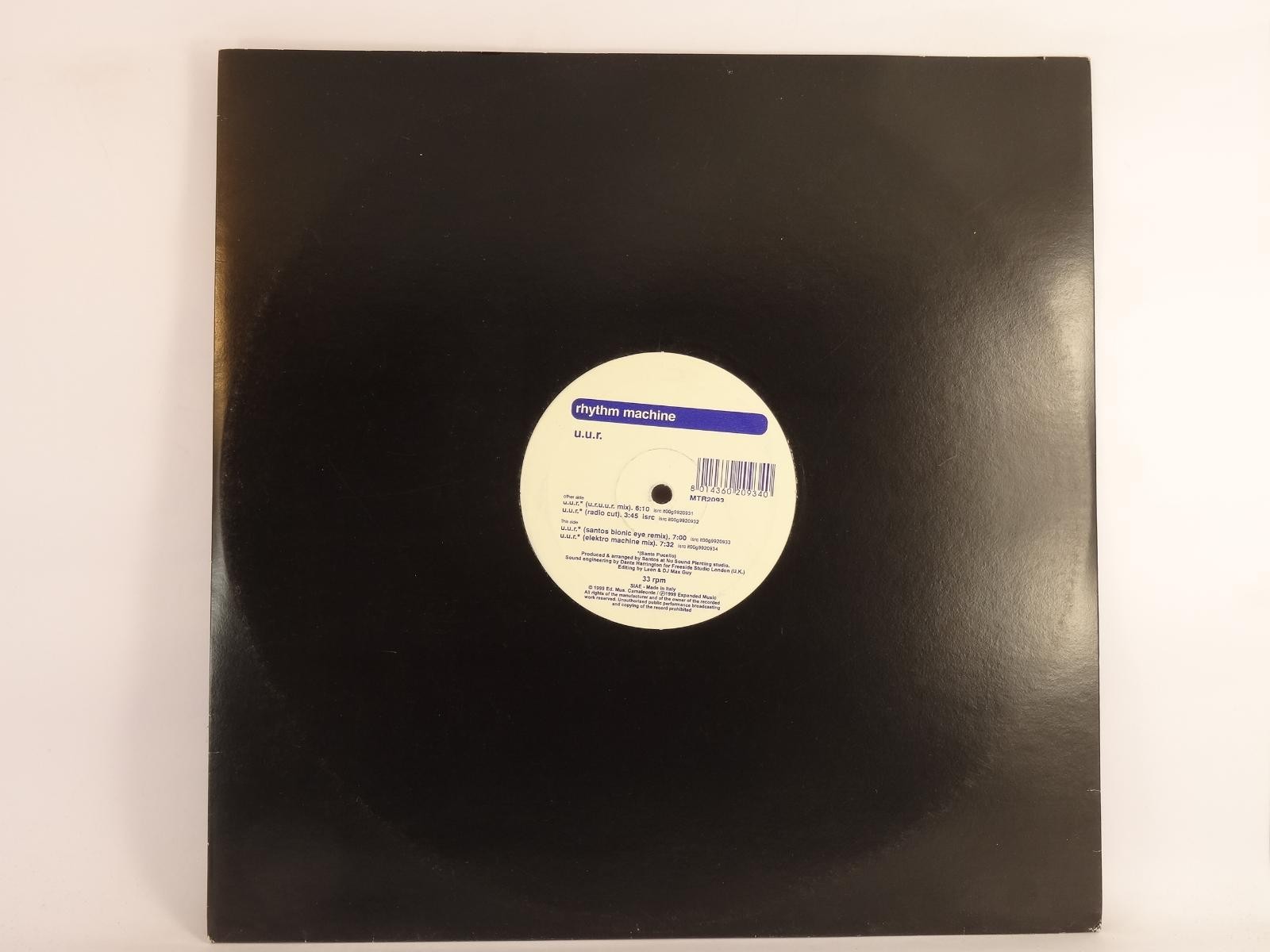 RHYTHM MACHINE U.U.R (56) 4 Track 12" Single plus Company Sleeve 