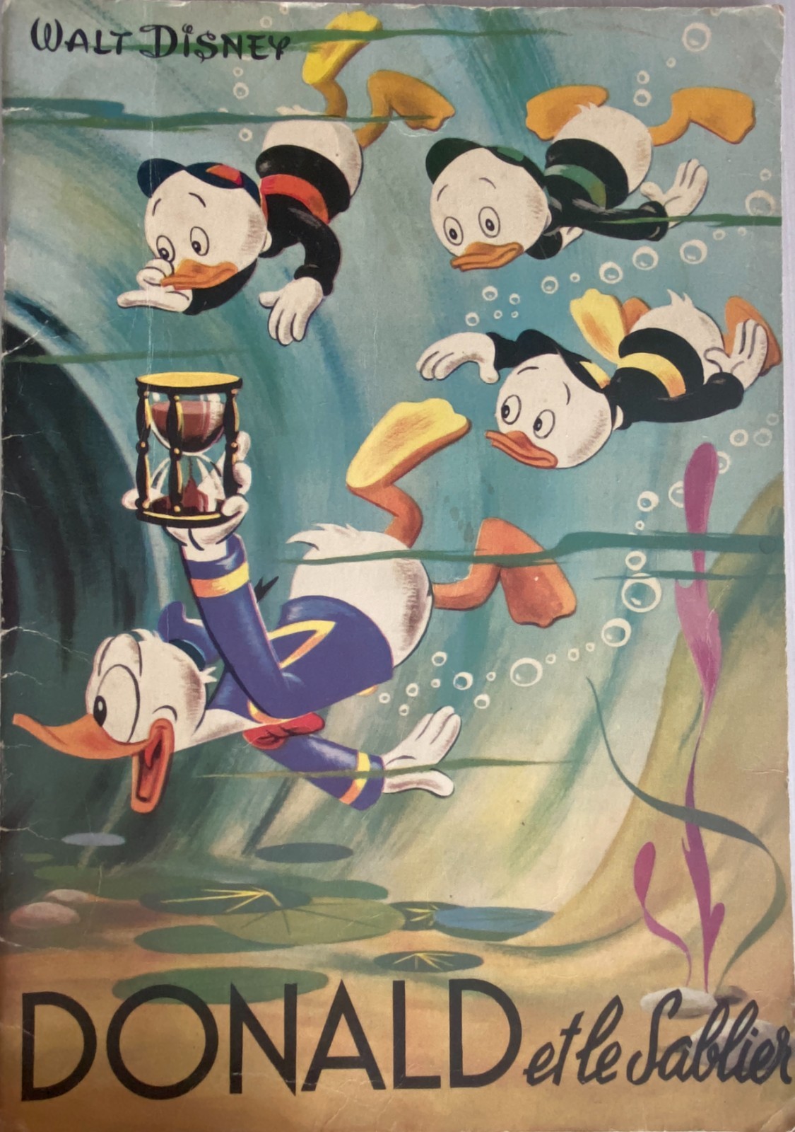 DONALD ET LOE SABLIER WALT DISNEY Edicoq Paris 1958