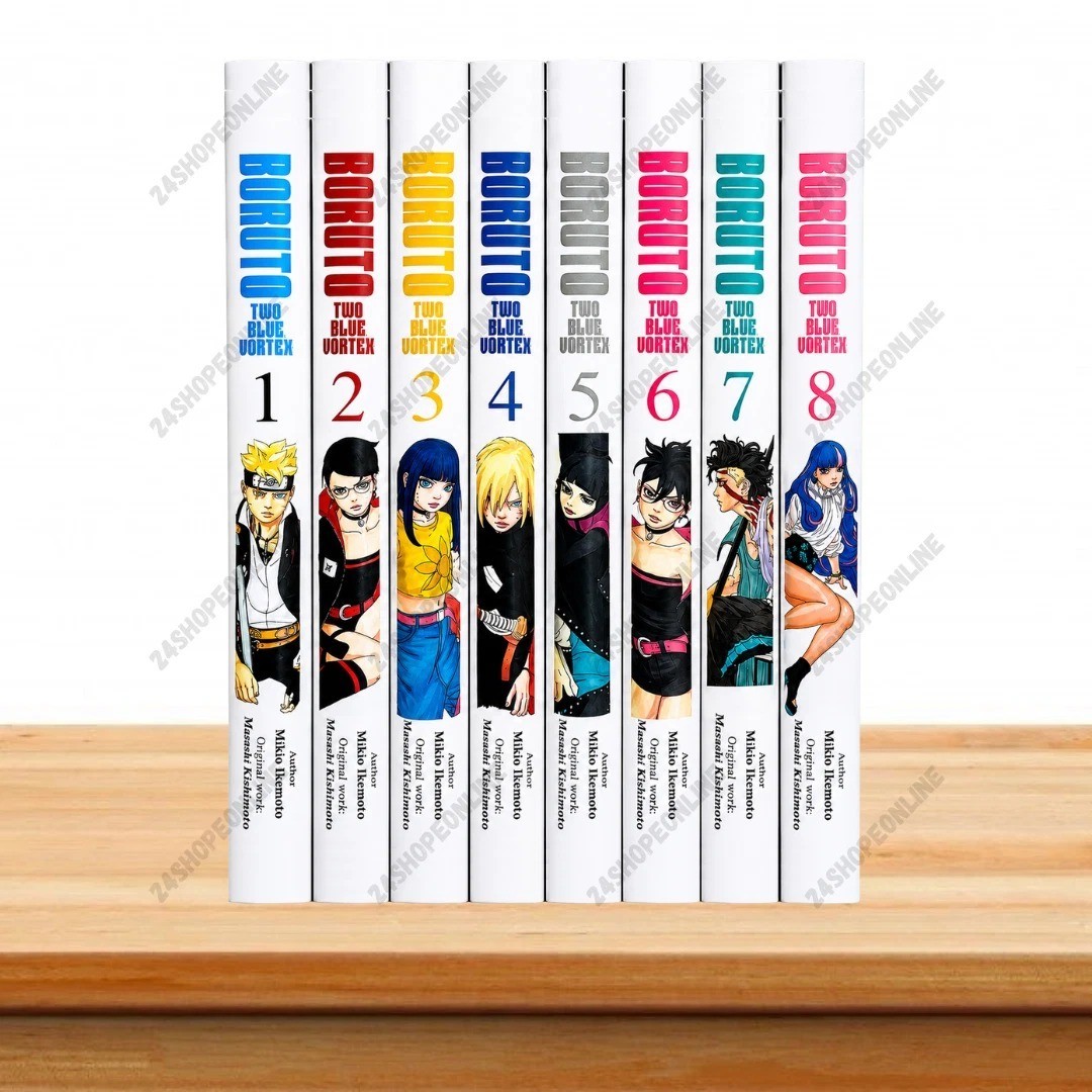 Boruto: Two Blue Vortex Manga Nuovo Volume 1-8 Versione Inglese SPEDIZIONE ESPRESSA