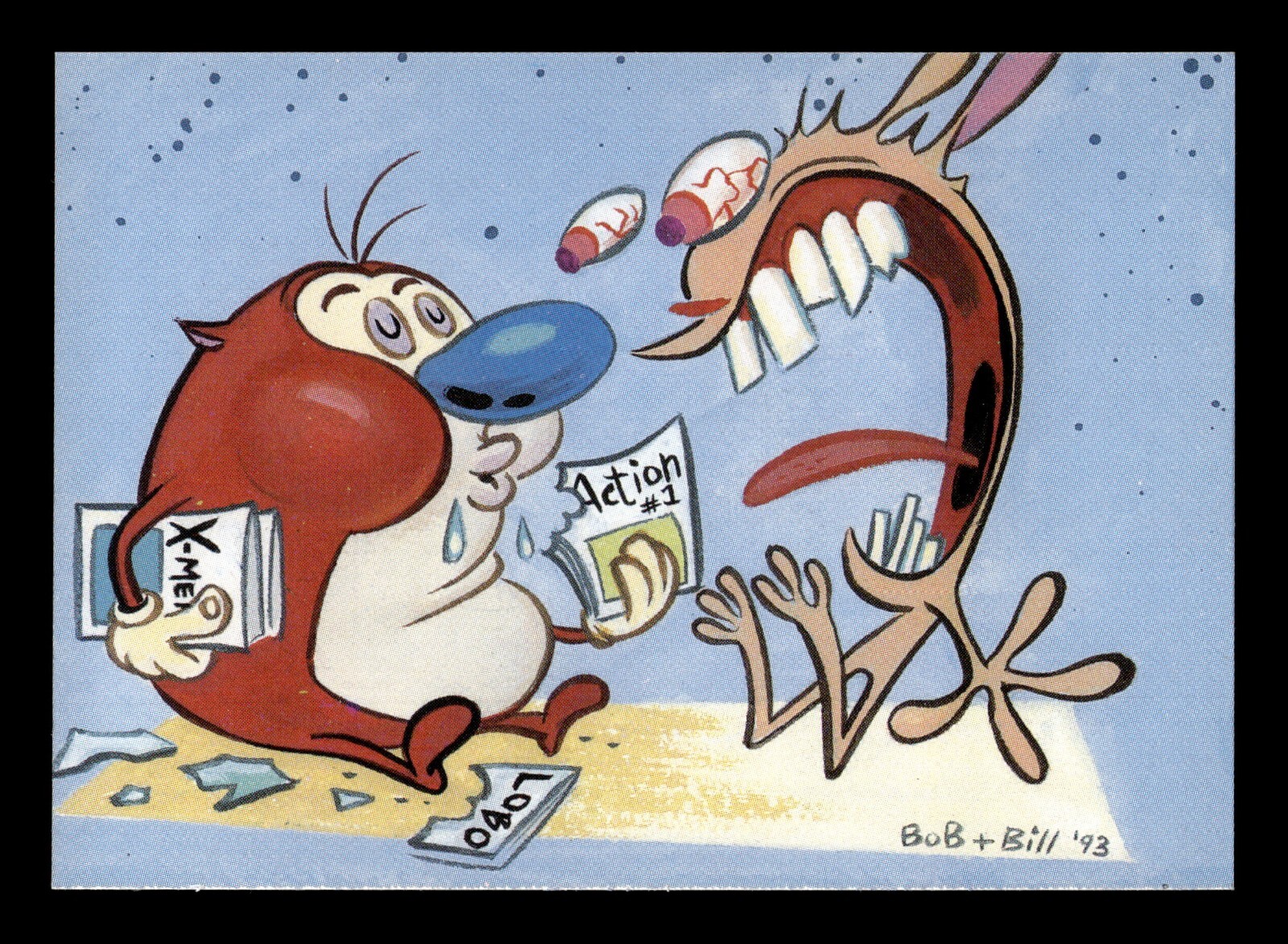 1992 Topps Nickelodeon The Ren & Stimpy Show 1ST PROMO FOR SHOW EXTREMELY RARE!