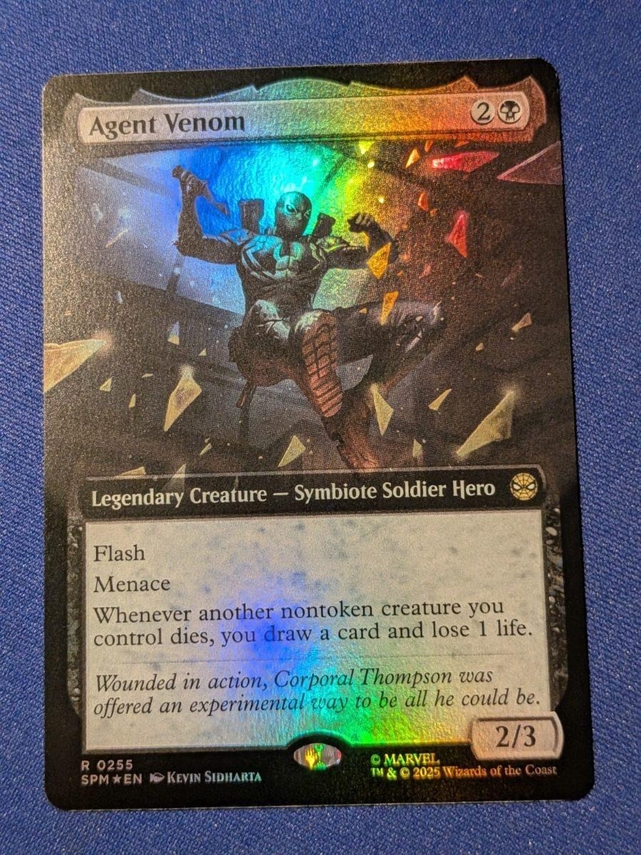Agent Venom (Extended Art) Foil Marvel's Spider-Man #255 quasi nuovo MTG