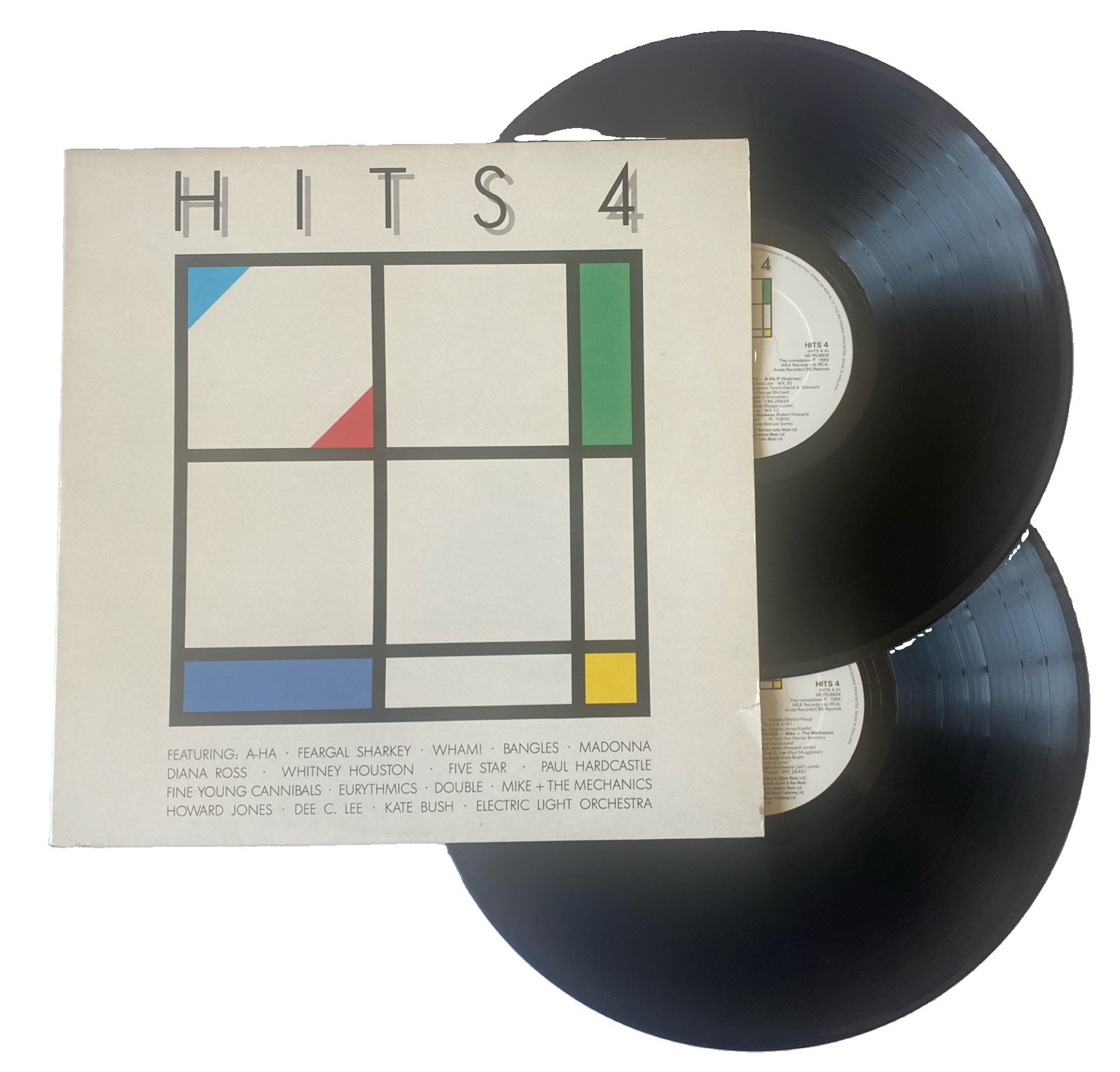 Various Artists - Hits 4 Vinyl 2 x LP Record Compilation CBS 1986 Vg / Vg+