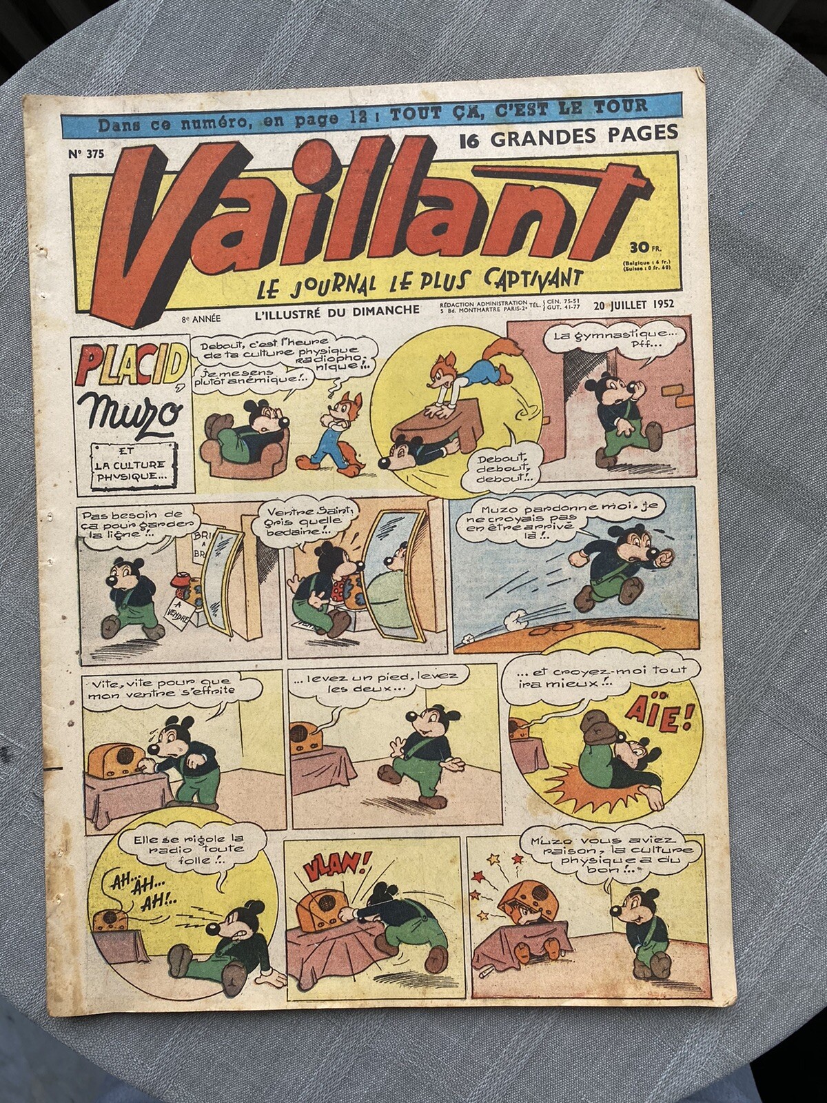 Vaillant Il Giornale Più Coinvolgente N°375 1952 Buone Condizioni