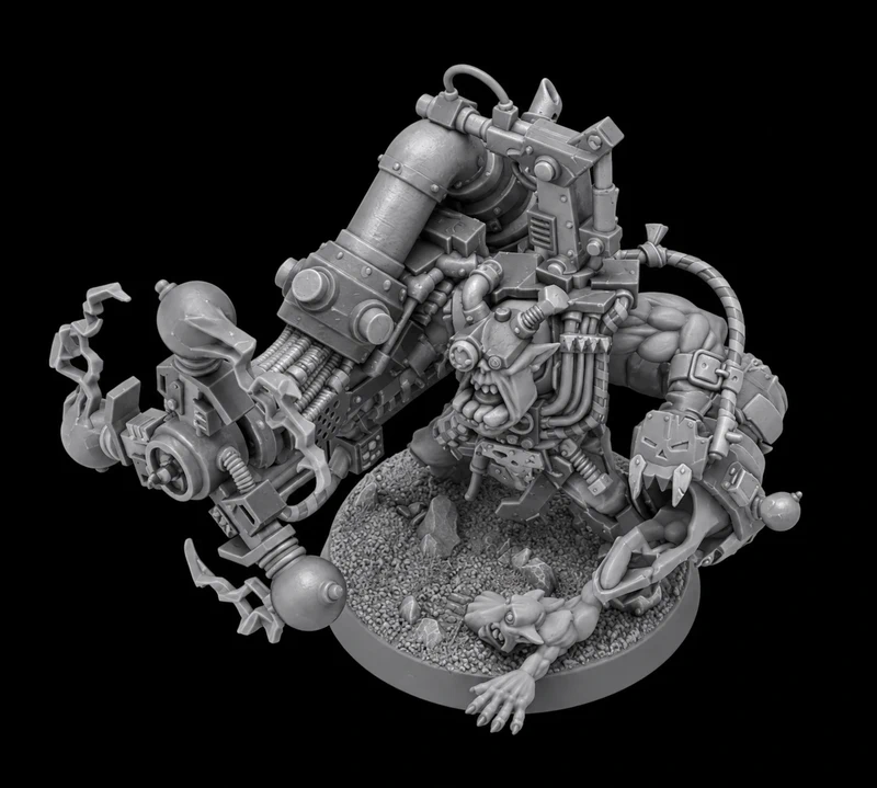 Orks 1 Big Mek with Shokk Attack Gun