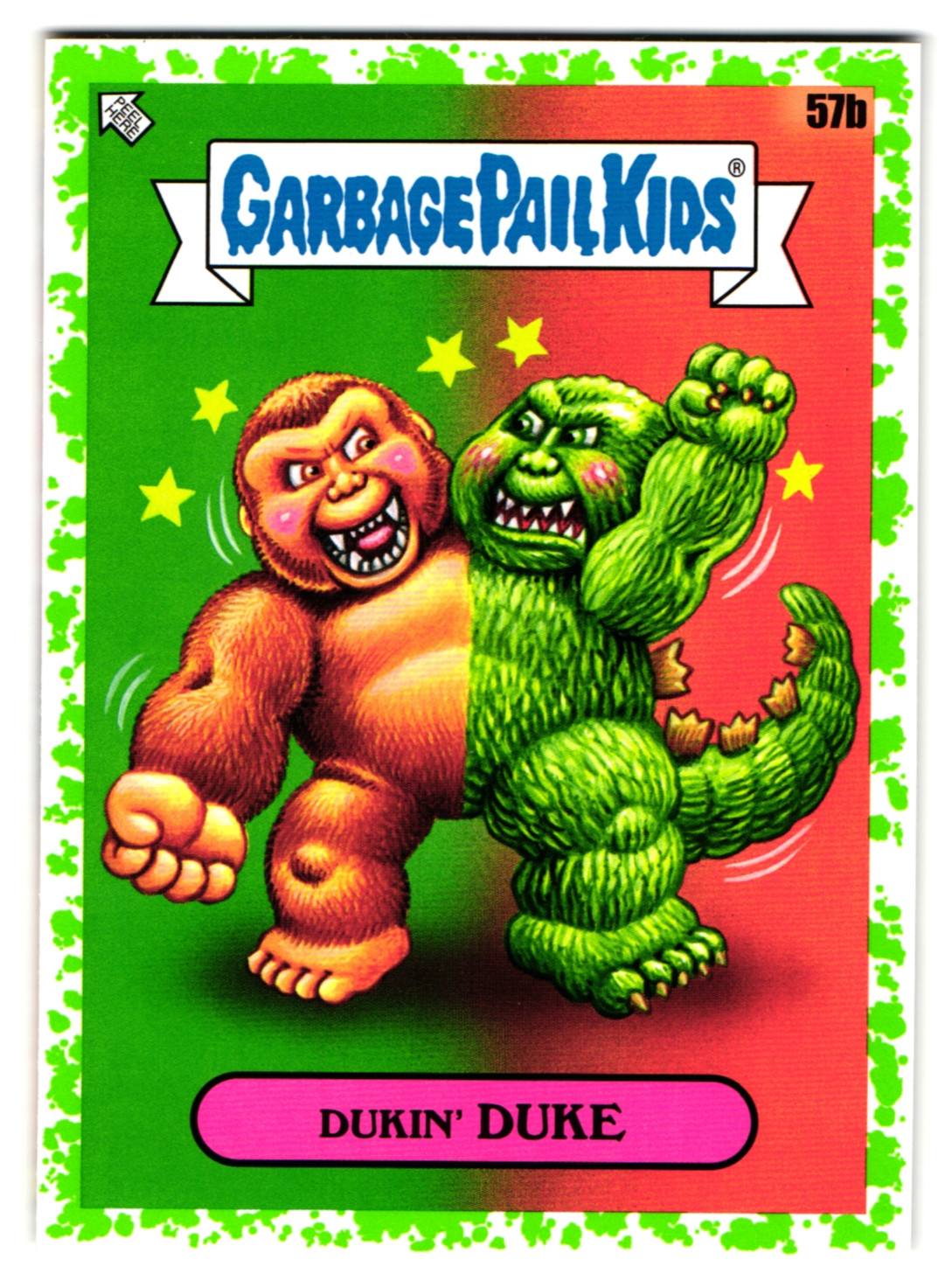 King Kong Vs Godzilla Dukin' DUKE Garbage Pail Kids 2023 Green #57b
