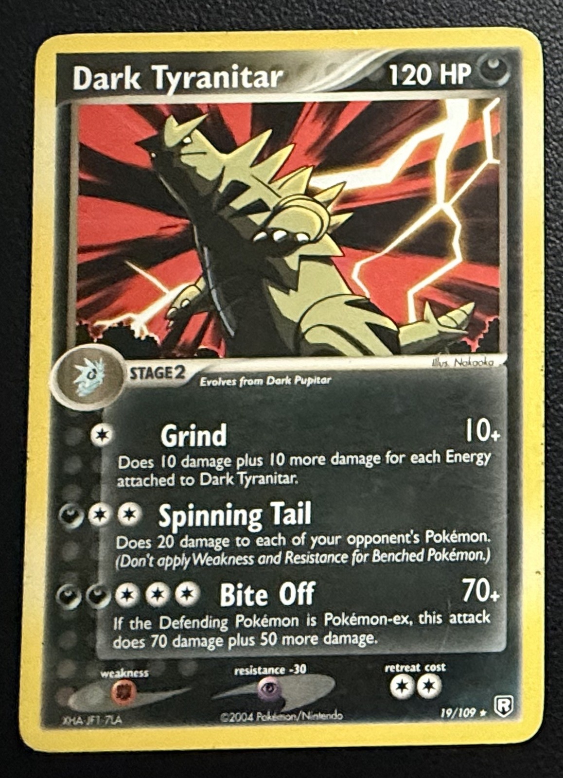 Dark Tyranitar 19/109 EX Team Rocket Returns Rare Non-Holo 2004 Pokemon Card LP