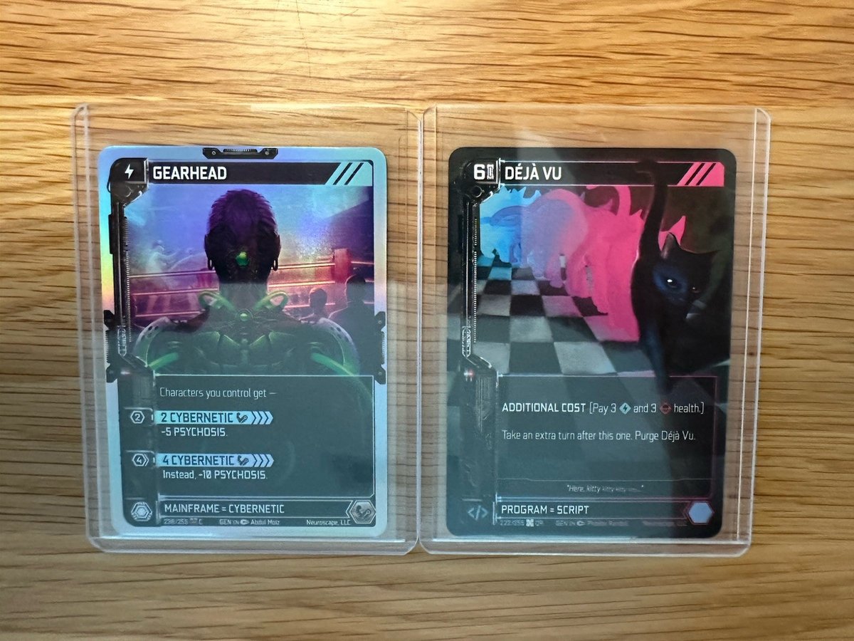Neuroscape Déjà Vu Programma Script QR Scheda Non Foil Inglese 222/255 & 238/255