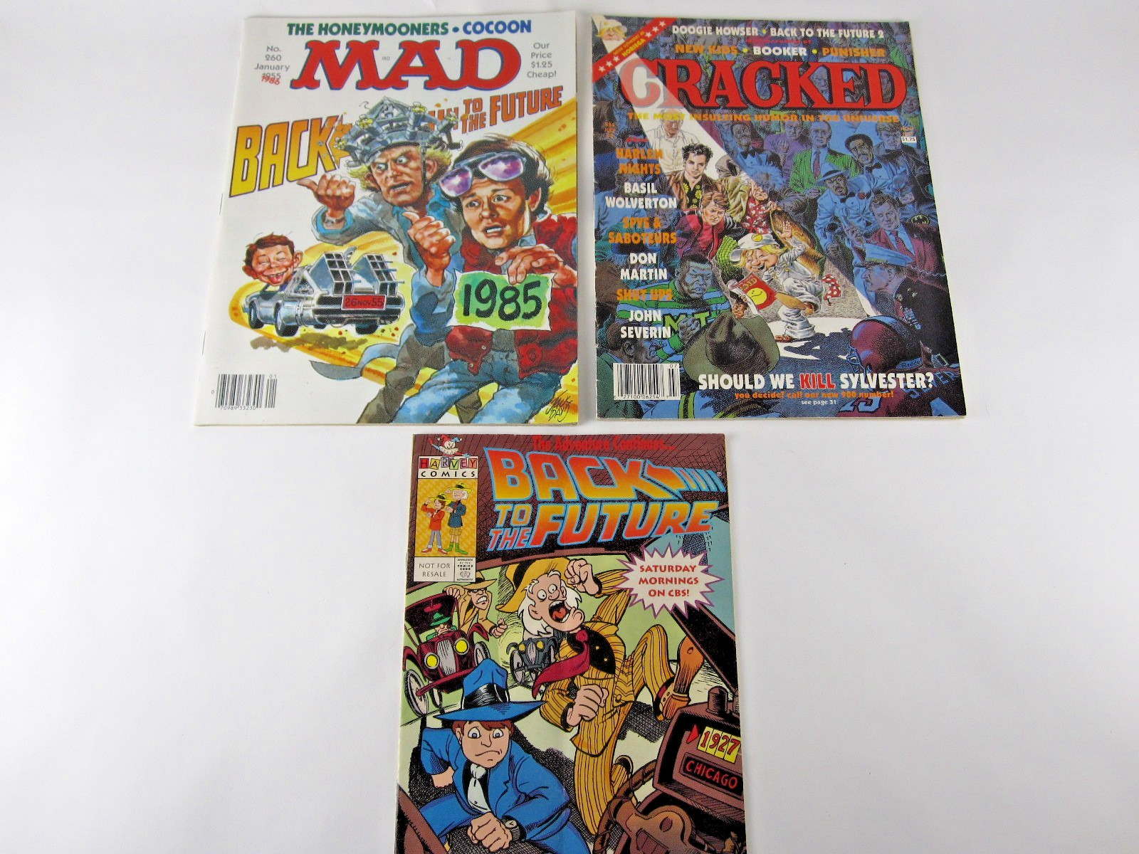 LOTTO 3 Ritorno al Futuro Rivista/Fumetto Harvey MAD #260 / CRACKED #254 BTTF