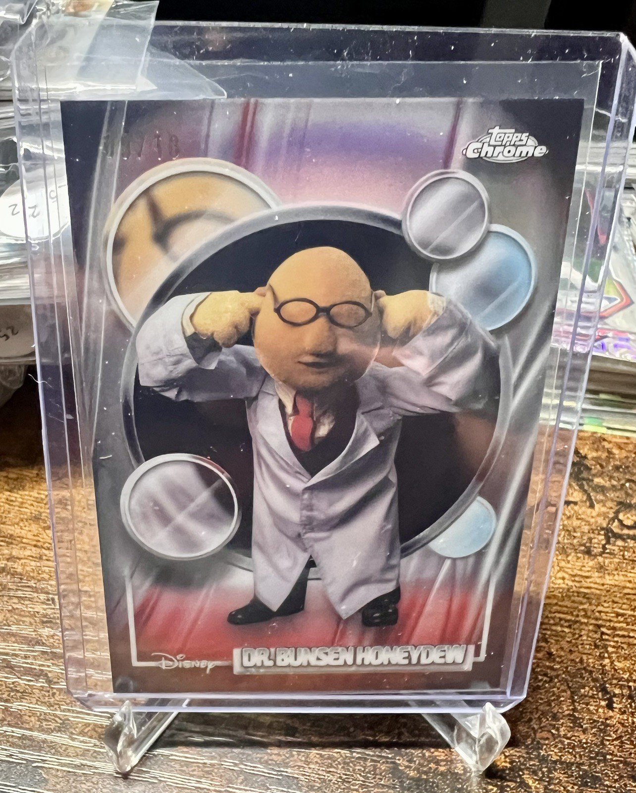 2026 Topps Chrome Disney Dr Bunsen rifrattore nero melata 09/10