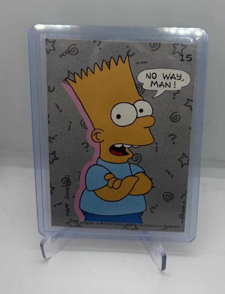1990 Topps Simpsons No Way Man  #15 Bart The Simpsons