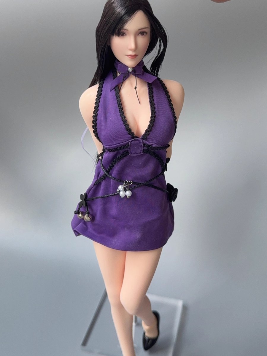 Modellino abito scala 1/6 senza schienale spacco petto aperto per corpo action figure 12"
