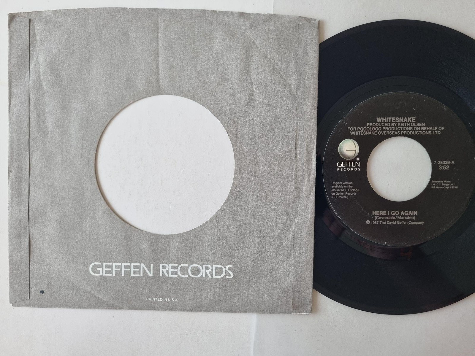 Whitesnake - Here I Go Again/ Children of the Night 7'' Vinyl US