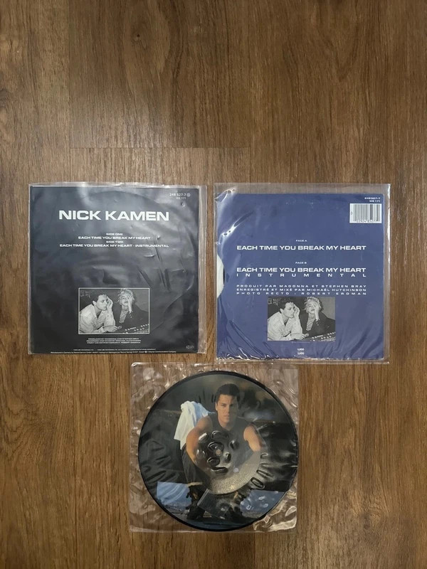 Madonna Nick Kamen Lot Vinyls Each Time You Break My Heart