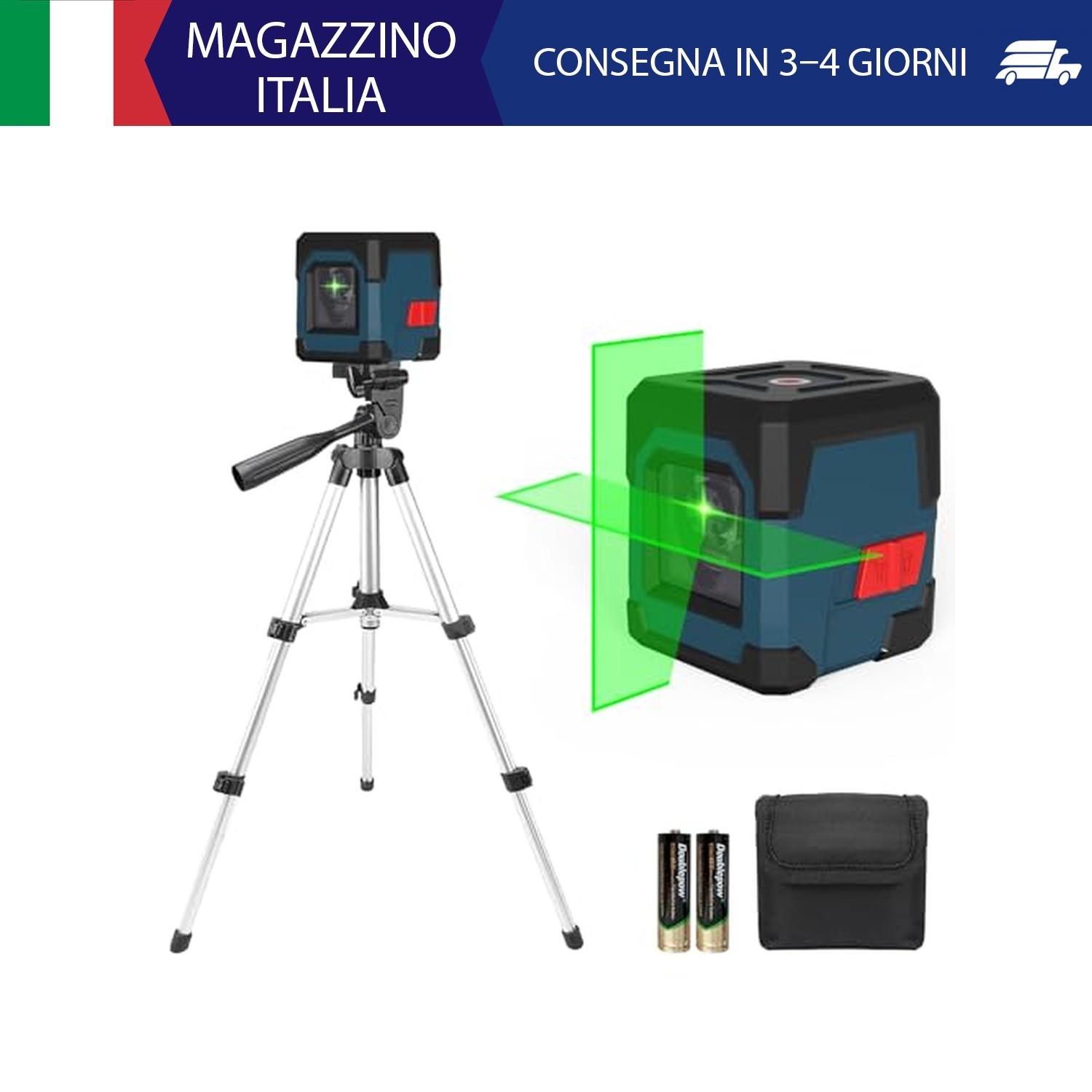 Livella laser con Treppiede,RockSeed Verde Croce Livella Laser a Punti Orizzonta