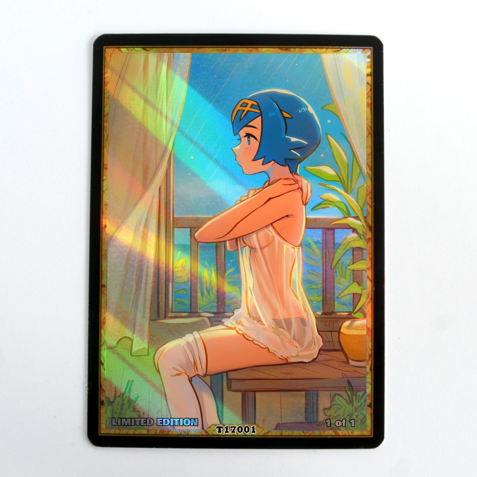 LANA Waifu Anime Card LIMITED 1/1 Personalizzata TCG Holo Goddess Story ACG T17001