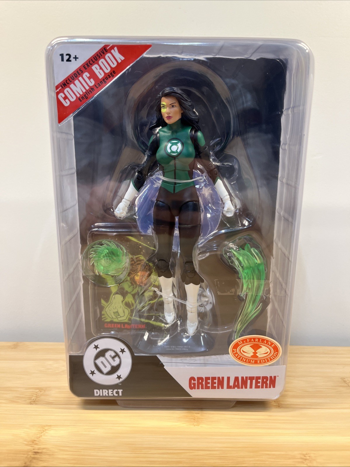 McFarlane DC Direct Page Punchers Green Lantern, 7' Figure w/ Comic Platinum