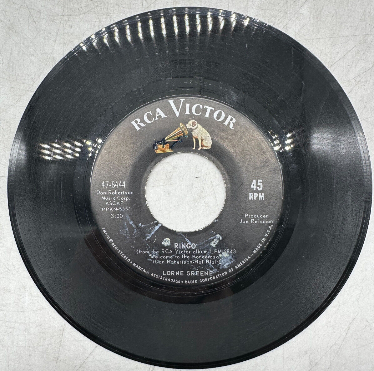 Lorne Greene Ringo / Bonanza RCA Victor 47-8444 EX/NM