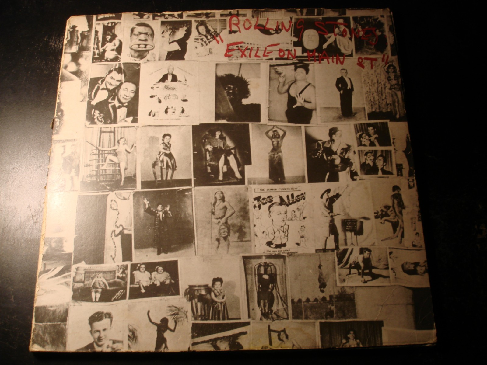 THE ROLLING STONES EXILE ON MAIN ST 2 LP RECORD SET WITH INSERT POSTCARDS