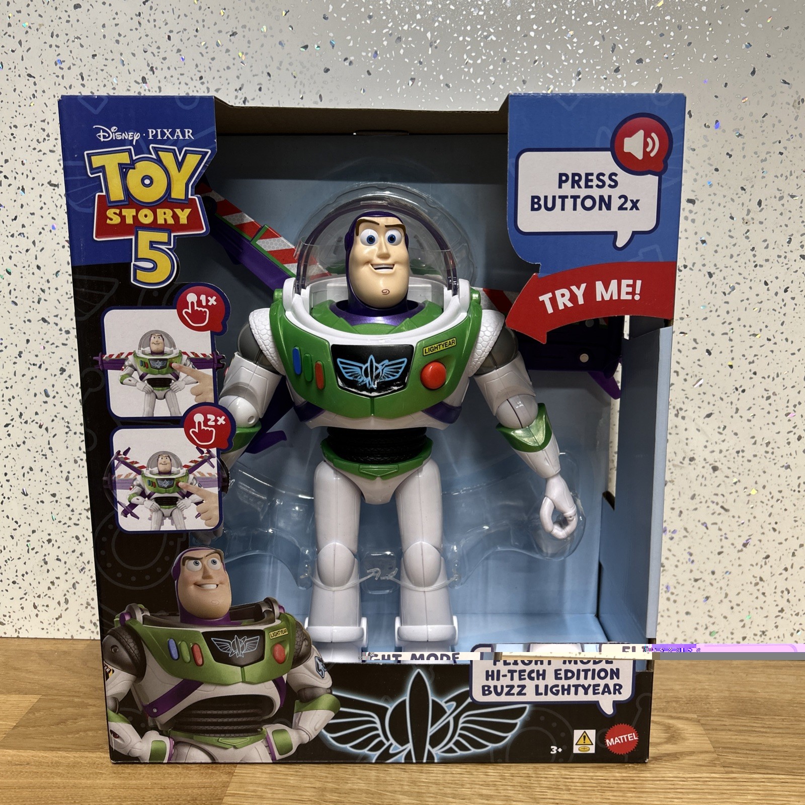 Toy Story 5 Buzz Lightyear Hi-Tech Edition Modellino Disney Pixar Mattel