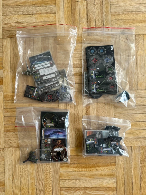 Star Wars X-Wing 4x Erweiterung 1.0 TIE-Phantom TIE-Fighter Kihraxz X-Wing