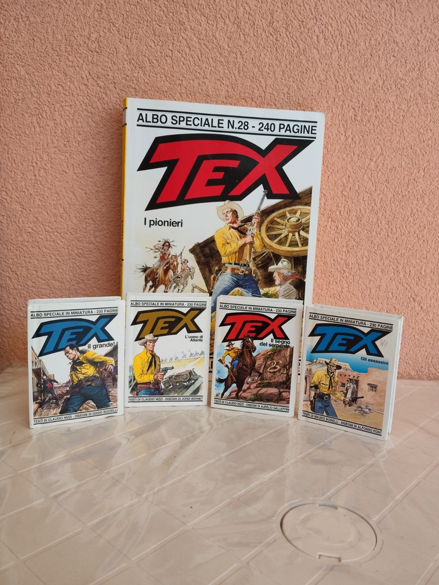 Tex Cartonati detti Texini ed.  Bonelli/Lo Scarabeo lotto 4 volumi, come nuovi