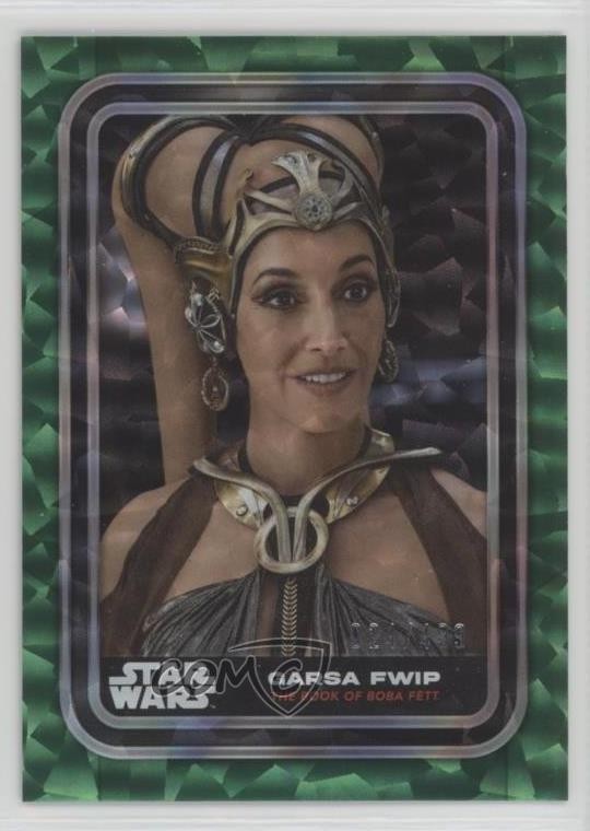 2023 Topps Star Wars Green Foil 24/499 Garsa Fwip #52 2 pezzi