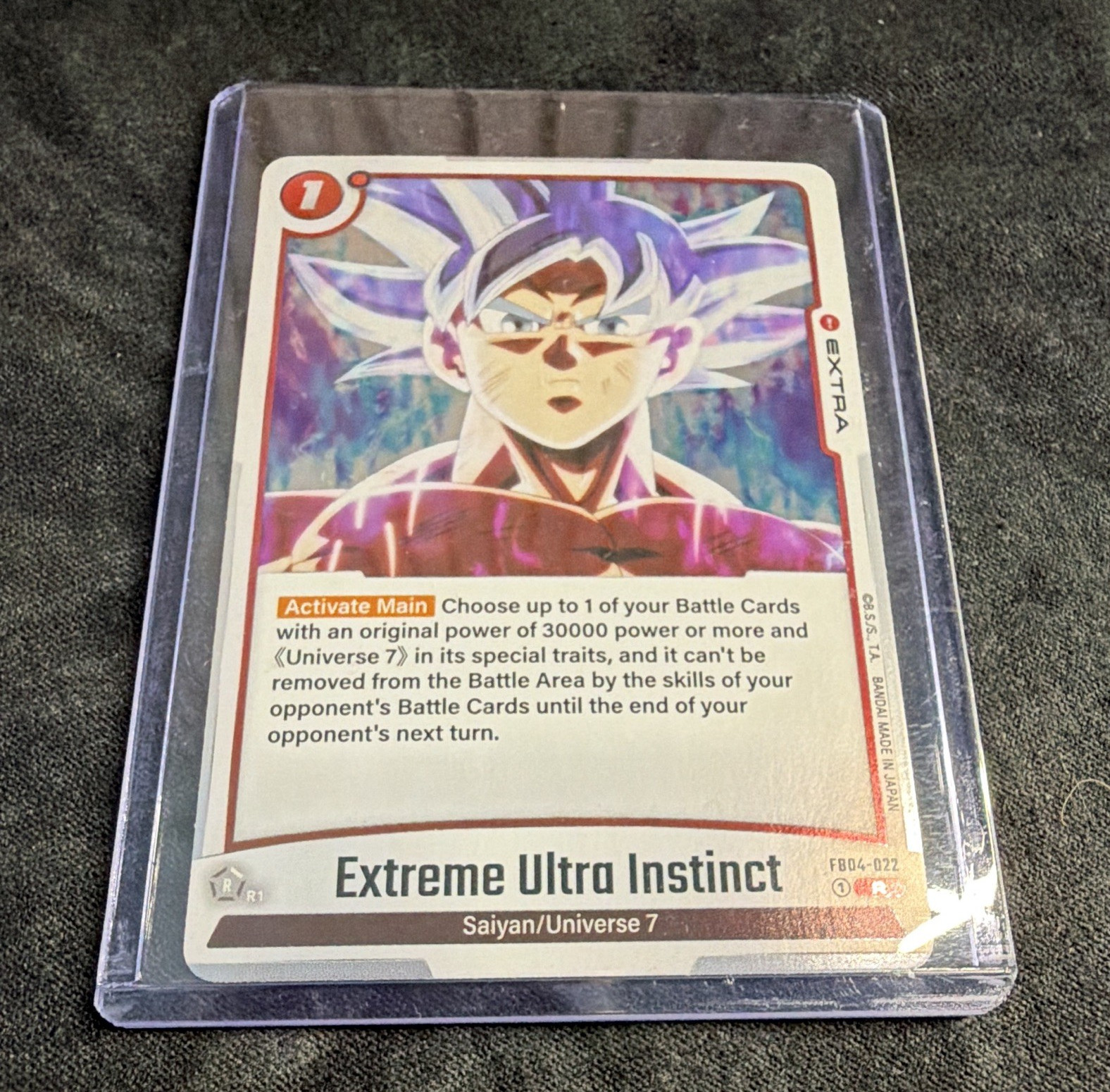 Bandai Dragon Ball Super Extreme Ultra Instinct FB04-022 Raro Alt Art Eng