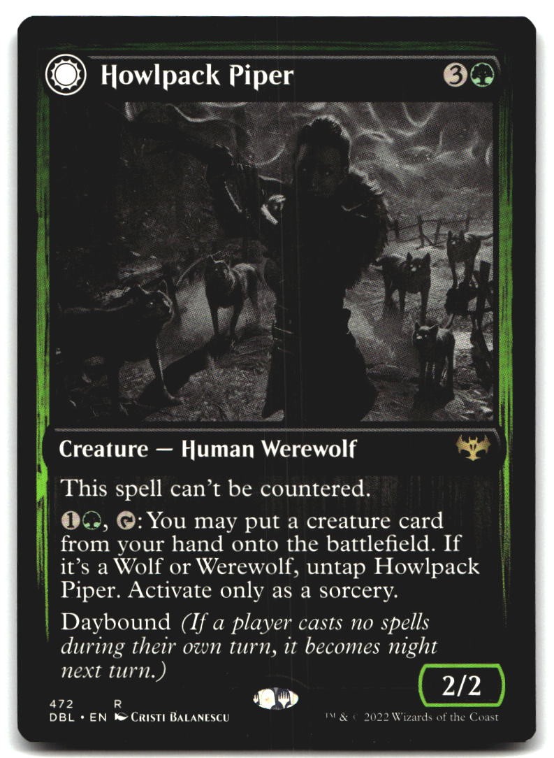 Howlpack Piper 472 Innistrad: Doppia Funzione R quasi nuovo Magic: The Gathering