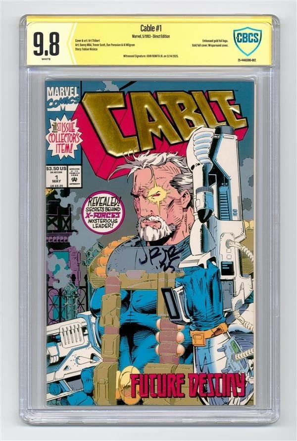 Marvel Cable #1 Future Destiny 1993 Signed John Romita Jr. 1st Issue CBCS 9.8 