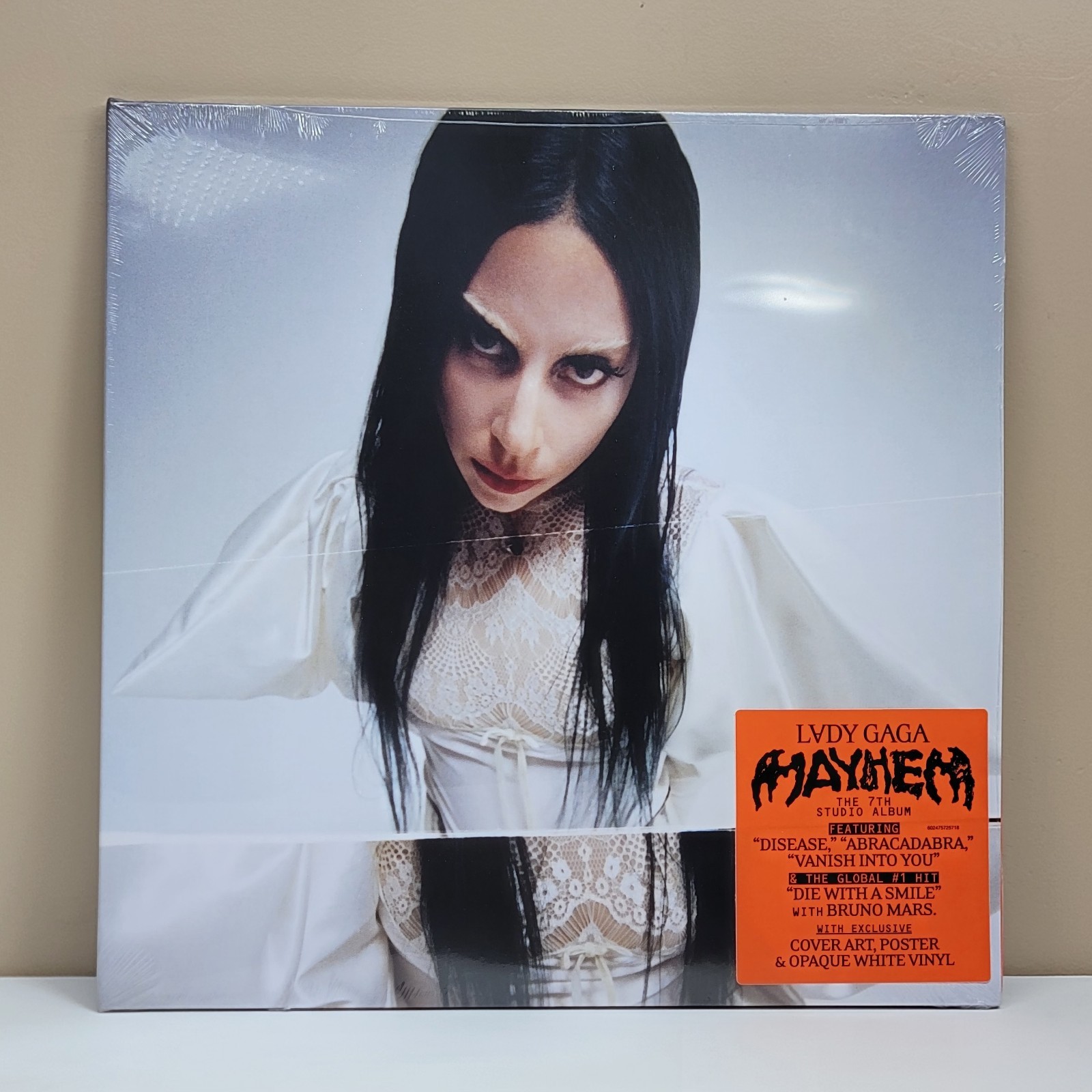 Lady Gaga - Mayhem Excl. Opaque White 2 Vinyl LP Alternate Cover + Poster NEW