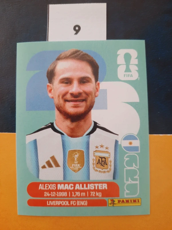ARG 9 sticker carte vignette panini fifa 2026 coupe du monde foot argentine Mac allister
