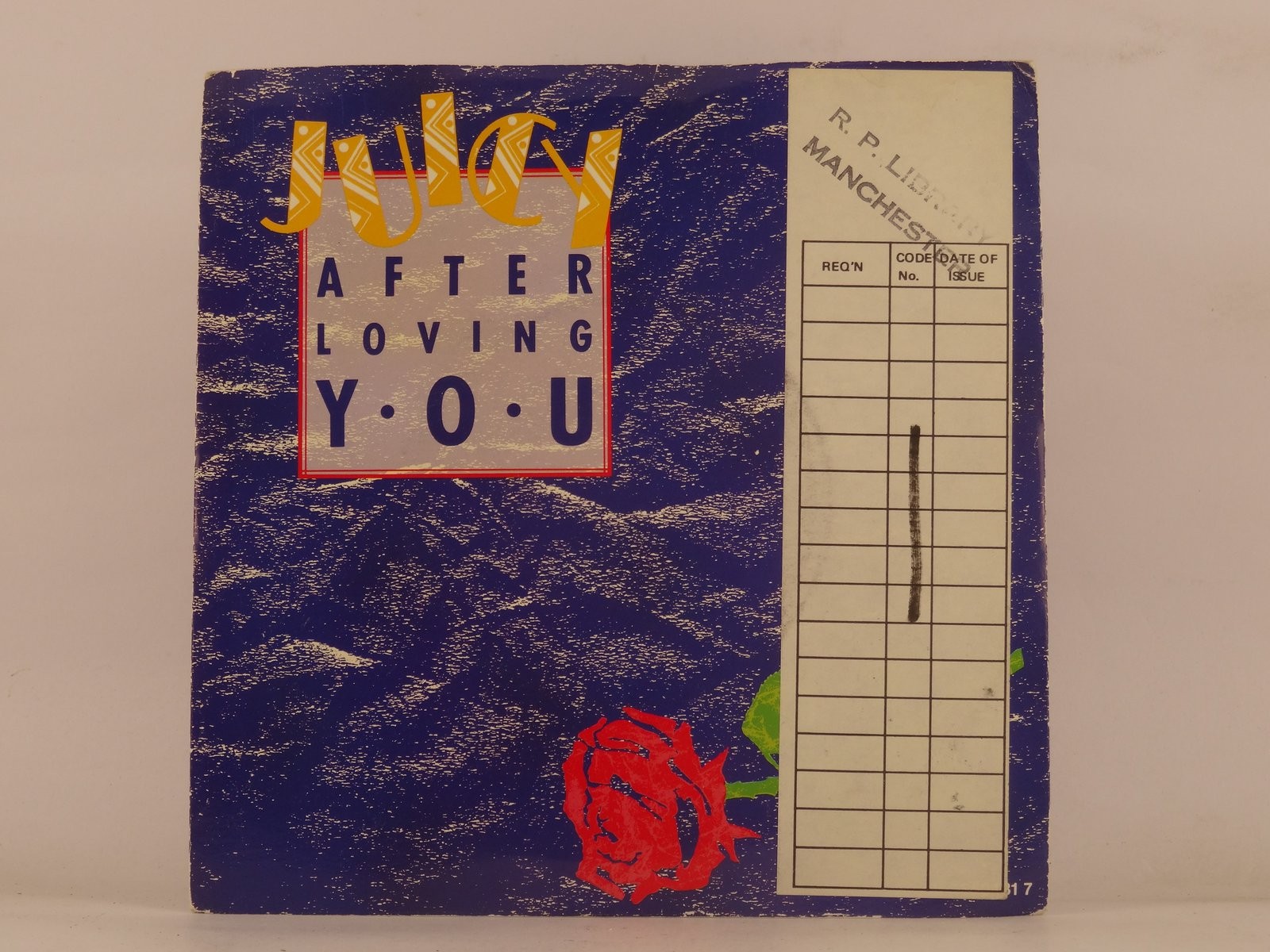 JUICY AFTER LOVING YOU (123) 2 Track 7" Single plus Picture Sleeve CBS RECORDS